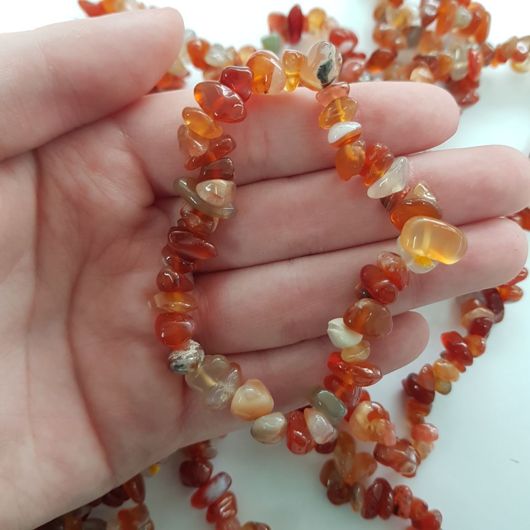 Carnelian Chip Bracelet Carnelian Chip Bracelet